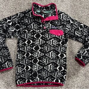 Patterned Black and Pink Kids Shirt